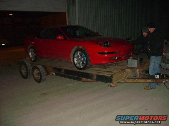 Being dropped off for the motor build