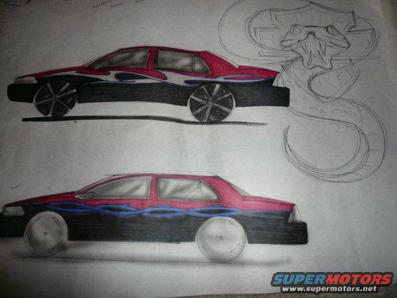 OLD SKETCHES..YOU SEE THE HARLEY BADGE WITH THE BOA SQUEEZING THE LIFE OUT THE GAME.