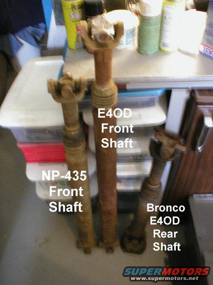 driveshafts.jpg Front shafts are the same for all pickups & Broncos with the same transmission length.  Rear shafts are specific to transmission length AND wheelbase.

[url=https://www.supermotors.net/registry/media/284976][img]https://www.supermotors.net/getfile/284976/thumbnail/dshaftsujoints.jpg[/img][/url]