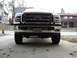 2005 Ford F-250 - This Ford F-250 has a chrome grille and front bumper, with a Wisconsin license plate.