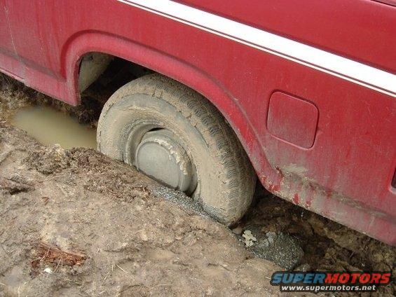 n1586072279_30171103_6867217.jpg 

The tires spun like it was on jack stands until they cut down deep enough to where the frame sat on the ground.  Every bit of depth the tires made pooled up with water from the surrounding mud.


