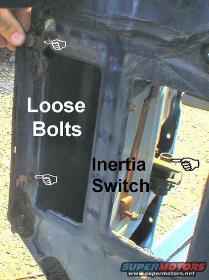 venitlation-bolt.jpg The fresh-air intake is the dark hole with the loose bolts beside it.  The top opens into the wiper area, and the bottom goes to the rubber cowl drain.