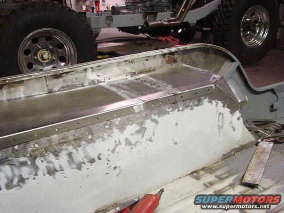 Vehicle frame and tire during repair