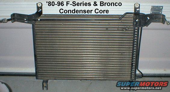 condenser.jpg SOLD A/C Condenser from a '96 Bronco, but identical to earlier F-Series.  Perfect condition.