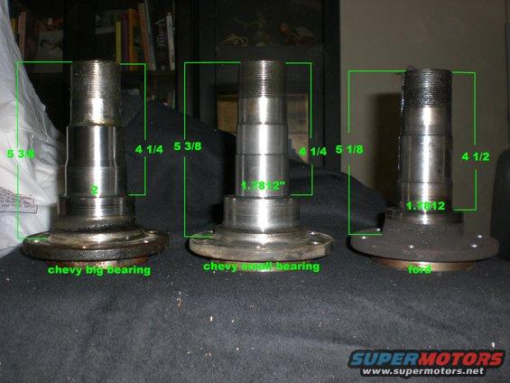 cimg0493.jpg When doing a disc conversion on a d30/44. The ford spindle is too short allowing the disc to rub the backing plate. The big bearing spindle wont work with a ford rotor/hub. The small bearing will work but leave very little thread on the end for the 2 lock huts. Idealy you want a conversion spindle. Which is either a big bearing turned down into a small bearing and turned in the shoulder for more thread or a small bearing turned down in the shoulder for more thread.