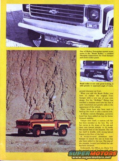 1977 Four Wheeler article on a Hickey prepped Chevy K-15 4x4 stepside...with M/T Baja King Tires - Page 2