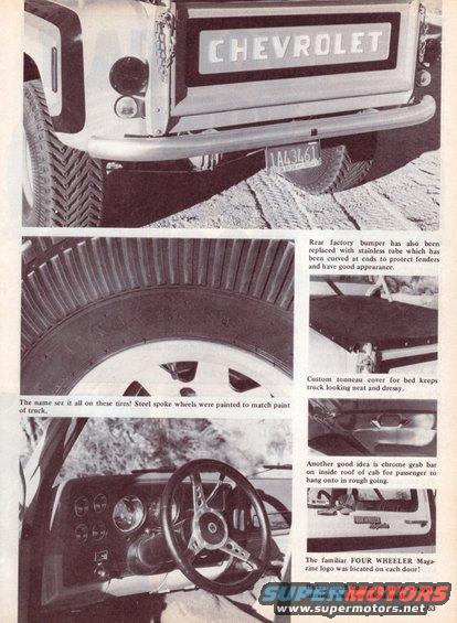 1977 Four Wheeler article on a Hickey prepped Chevy K-15 4x4 stepside...with M/T Baja King Tires - Page 4