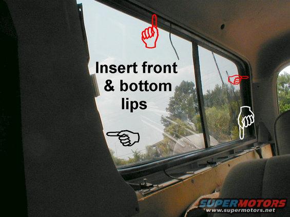 side-install-2.jpg Reverse of removal: start by setting the window assembly into the camper with as much of the gasket on the front & bottom lips as possible.