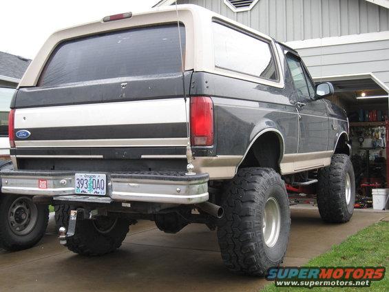 Rear bumper raised