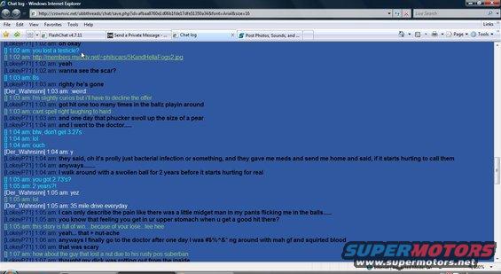 Chat log with SUPERMOTORS watermark at bottom right