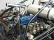 1970 Sand Rail High Jumper - Close-up of a custom engine chrome headers, dual carburetors, and a Ford intake manifold.