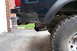 The 3" exhaust exit w/ 3x3.5" SS tip.