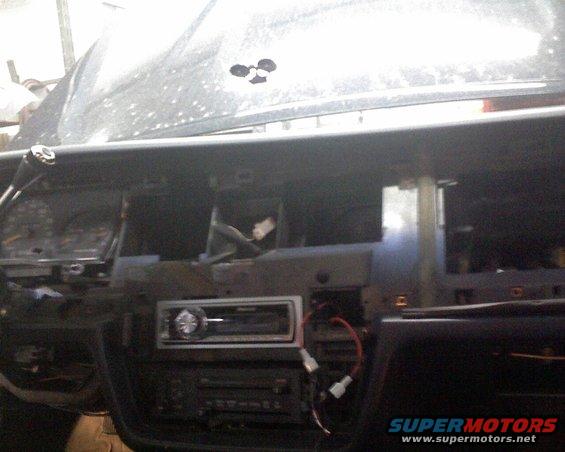 dash taken apart for paint (dark blue to black)