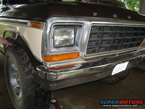 See where the bumper was all pushed into the body?  Also shows how they sit in the wheel well, etc...