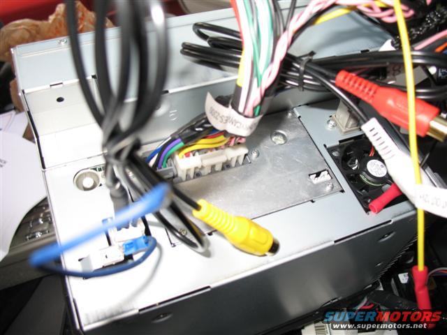 Plugs from LockPick harness adapter plugged into Radio.