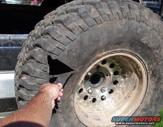Dave Laracuente allowed me to shoot this to demonstrate why BFG tires suck.  Throw this one next to the other 5 he's got at home, and the one currently serving as a flower planter in my front yard!  BFGoodrip!