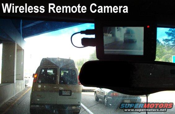 camera.jpg Wireless Remote Camera

This is a backup camera system from Costco (~$90) that I've adapted so I can put it wherever I want; either for wheeling, or for diagnosing road noises & watching suspension movements.  I put a standard 2-pin rubber connector on it so I could attach either a hard-wire, alligator clamps, or a battery, and place the camera anywhere.

I'm still working on the camera base, which will probably be a curved magnet with velcro straps.  In this shot, it's tucked into one of the bungees I keep wrapped around my grille guard, and it's clipped to the battery terminals.