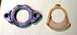 1968 Mercury Cougar - Two automotive gasket parts are shown side-by-side on a piece of lined paper.