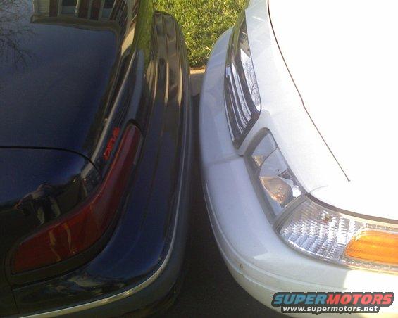 my dads awesome parking job...thank god im a bodyman