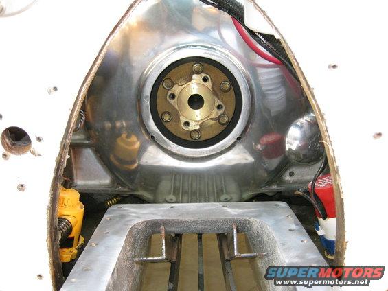 Jet drive intake with metal grate and exposed engine components