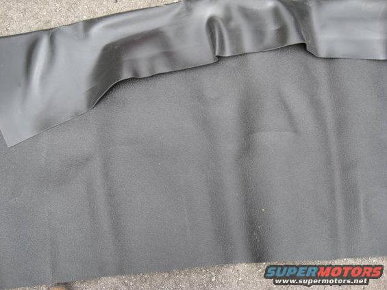 Black rubber matting with a folded edge