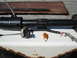 1979 Ford Bronco - A disassembled steering column with its turn signal switch and wiring is laid out on a white surface.