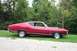 1969 Ford Fairlane - This red 1969 Ford Fairlane coupe is viewed from the side, a hood scoop.