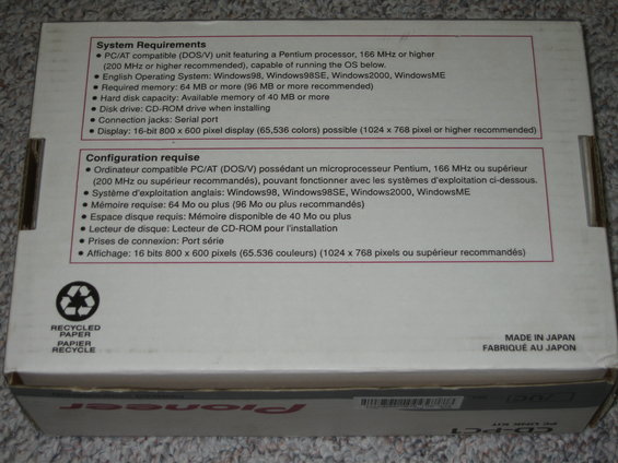 Pioneer CD-PC1 CD-ROM KIT box with system requirements