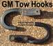 GM Tow Hooks (wrought steel)

Including original fasteners & nut plates
Actual weight: 8.5lbs/pr