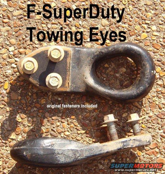 toweyesd.jpg F-SuperDuty Towing Eyes (solid cast iron)

Including original fasteners
Actual weight: 9lbs/pr