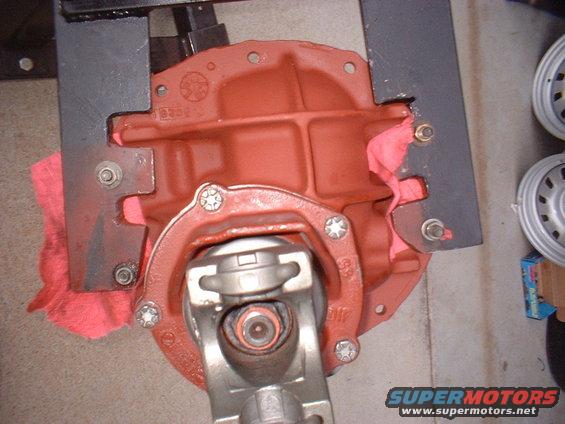Differential housing with driveshaft yoke, red paint