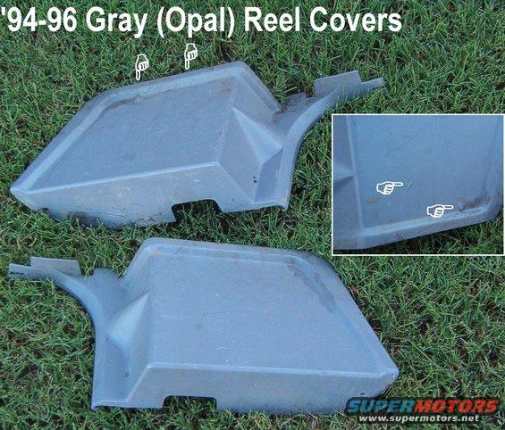 reelcovers96gy.jpg Light Gray Shoulder Reel Covers

Note wire melted inside passenger cover