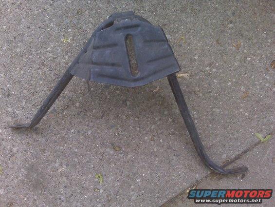metal bracket with two angled legs, one with a flat foot