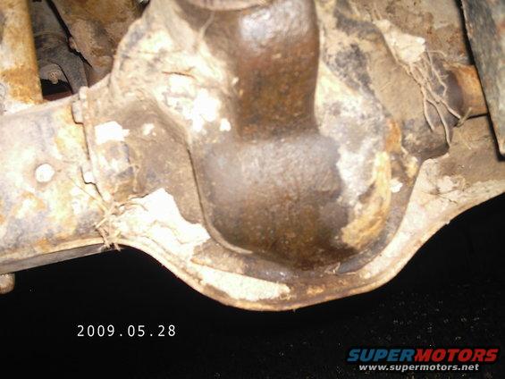 Rear differential housing with visible date stamp