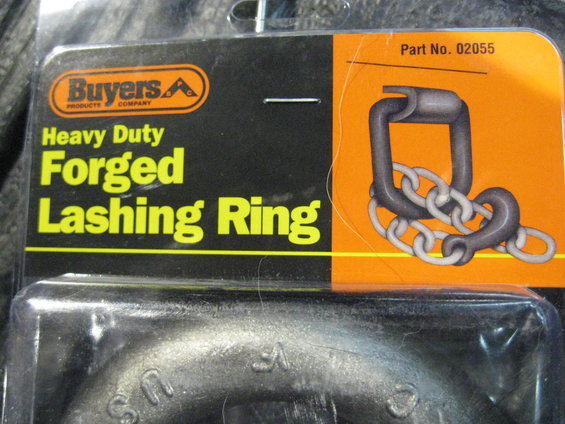 Buyers Heavy Duty Forged Lashing Ring packaging with diagram