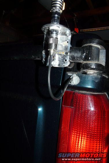 1995 Ford Bronco rear tailgate with CB antenna mount and taillight