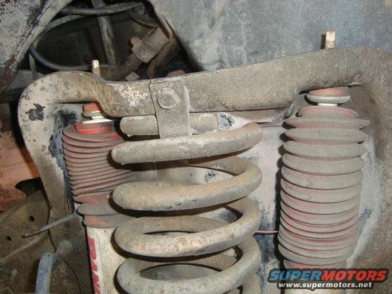 Front suspension coil spring and red bellows shock absorber