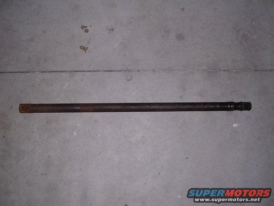 Drive shaft on concrete floor