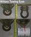 Military Towing Eyes (cast iron)

Each pair includes 6 NEW Grade 8 bolts, nuts, & flat washers.

...