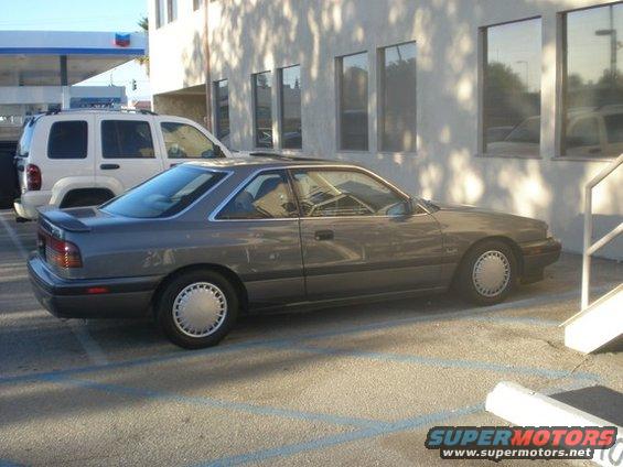 Gray 1989 Mazda MX-6 coupe, side view