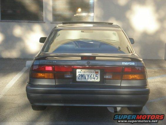1989 Mazda MX-6 rear view with California license plate 2MVY645