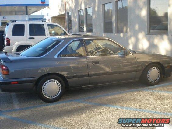 1989 Mazda MX-6 side view, gray coupe with sunroof