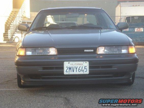 Gray 1989 Mazda MX-6 front view, California license plate 2MVY645