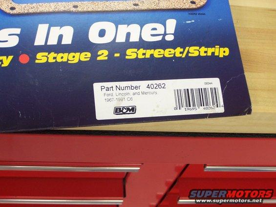 100_2814.jpg I installed a B&M shift improver kit, stage 2, part number 40262; it took me about 5 hours to install. I installed a B&M drain plug in the pan at the same time.