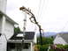 1994 Mazda MX-6 - Boom pump from the street, up hill and over the house