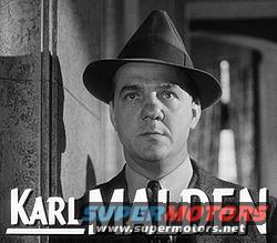 Karl Malden portrait with text overlay