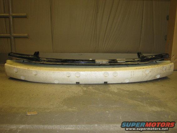 Front bumper reinforcement bar and foam impact absorber