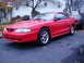 1995 Ford Mustang - Close up "ES RED"