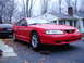 1995 Ford Mustang - Pass side, 2003 CVP in backround