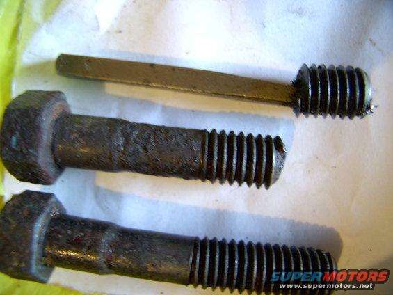 img_0044.jpg Happiness is !!!!!!!!! She backed out as I lubed it constantly with PB Blaster (which it soaked in for an hour or two first). Bolts look pretty old and rusty. Maybe I'll spring for a new set.